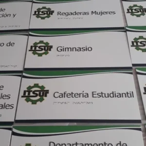 PLACA BRAILLE 15X30 CM