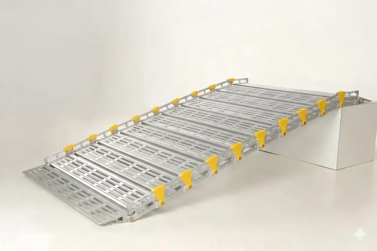 Rampas Portátiles con Sistemas de Apoyo y Sujeción 